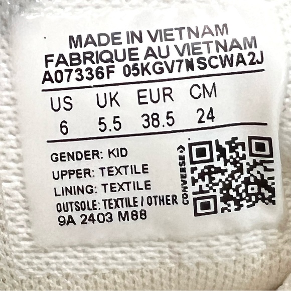 Converse Chuck Taylor Butterfly Embroidered High Top Canvas Sneakers Women’s 6 - Picture 14 of 16